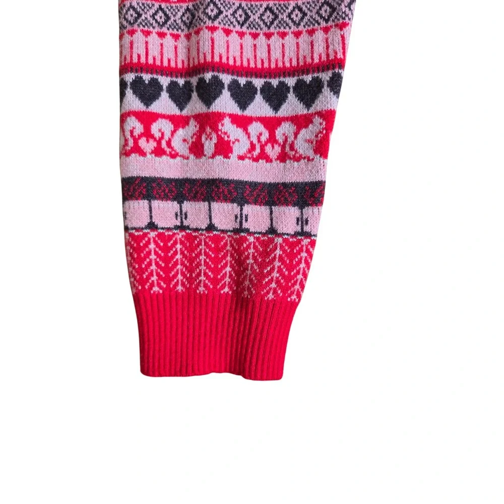 Free People FaLaLa Leggings Red Combo Fair Isle Knit S Cozy Christmas Nordic Ski